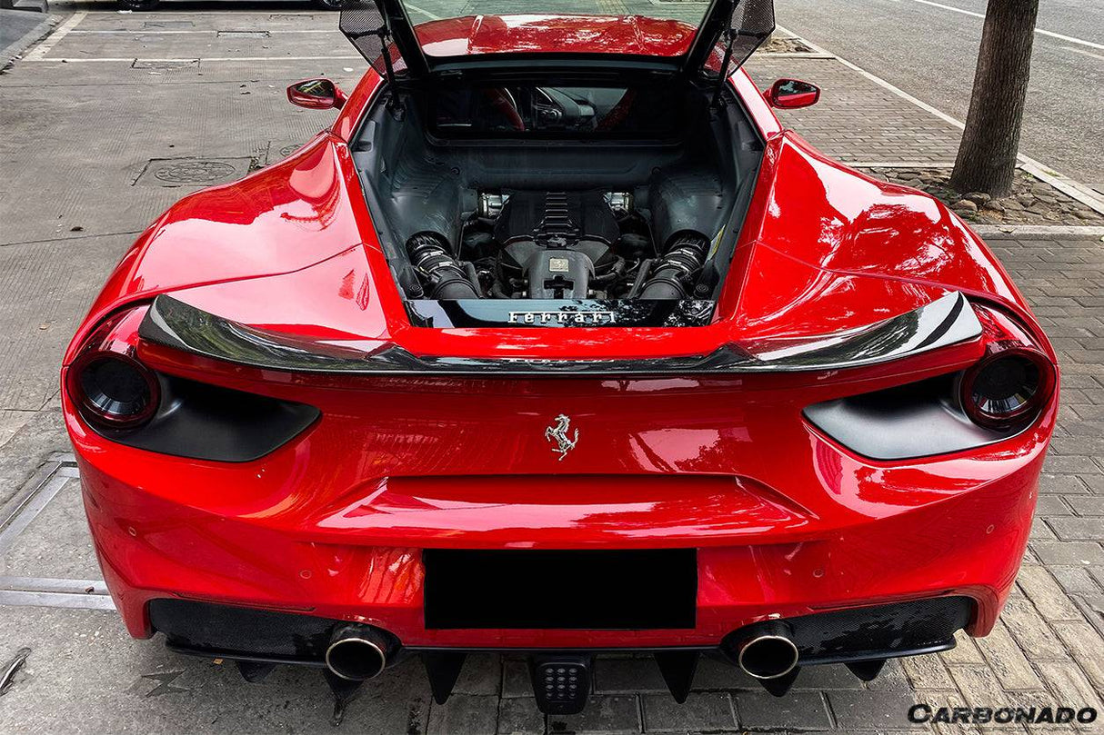 2015-2020 Ferrari 488 GTB VRS Style Carbon Fiber Trunk Spoiler