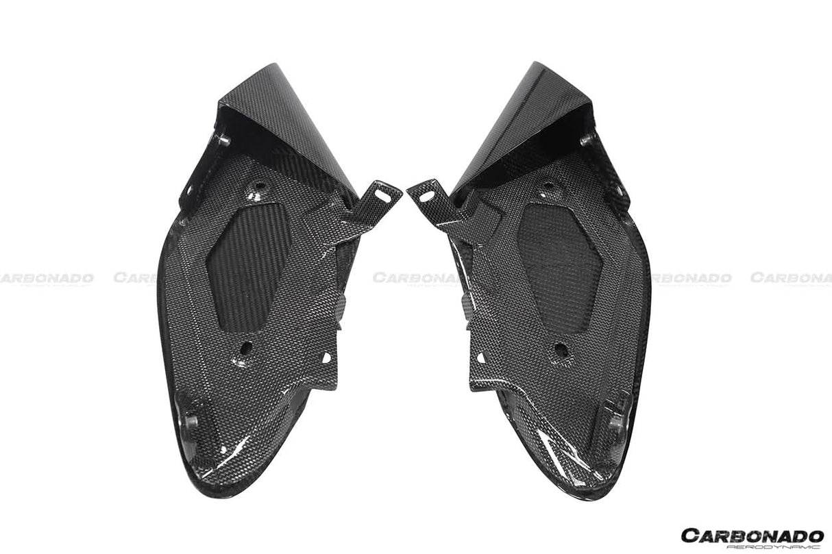 2015-2020 Ferrari 488 GTB Spider OE Style Dry Carbon Fiber Side Air Intake Fins