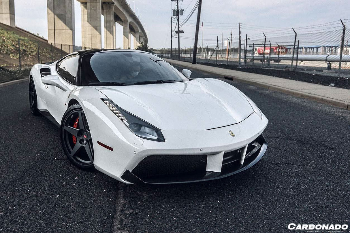 2015-2020 Ferrari 488 GTB Spider OE Style Dry Carbon Fiber Side Air Intake Fins
