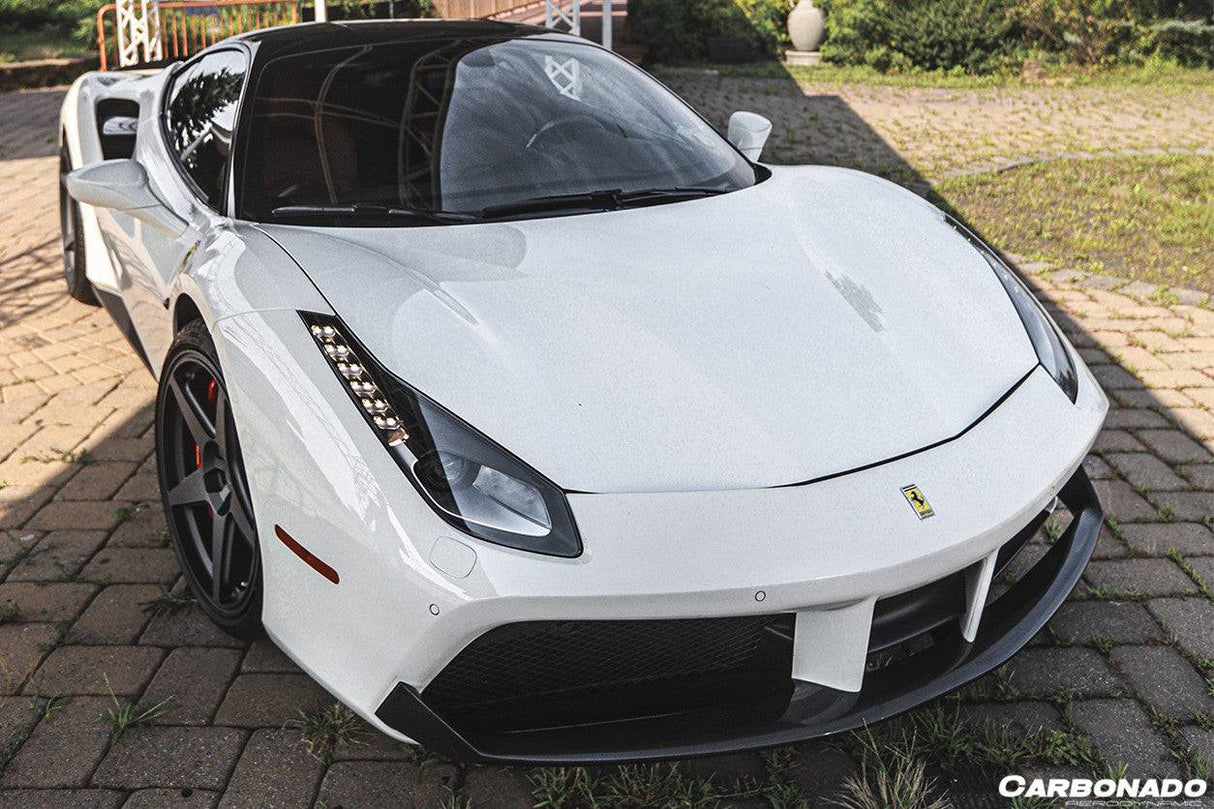 2015-2020 Ferrari 488 GTB Spider OE Style Dry Carbon Fiber Side Air Intake Fins