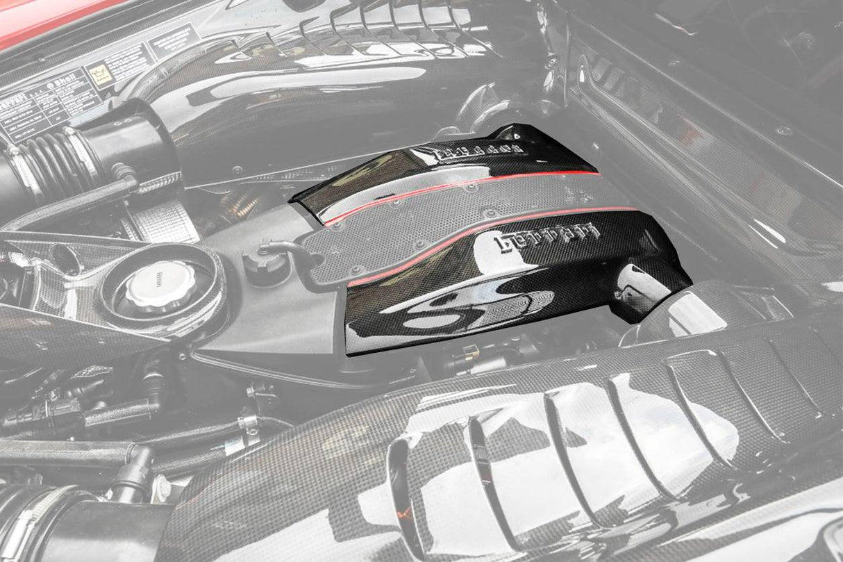 2015-2020 Ferrari 488 GTB | Spider Autoclave Carbon Fiber Engine Cover Replacement