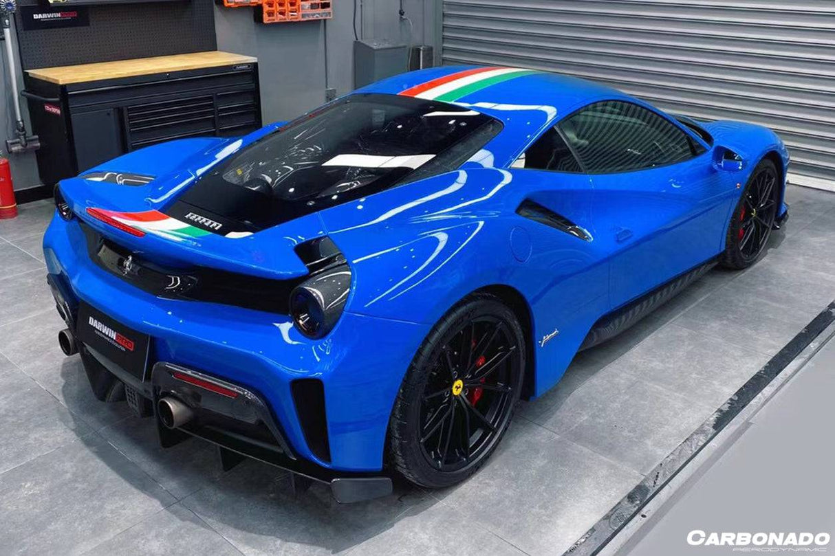 2018-2020 Ferrari 488 Pista OEM Style Part Carbon Fiber Rear Bumper (Rear Diffuser Not Included)