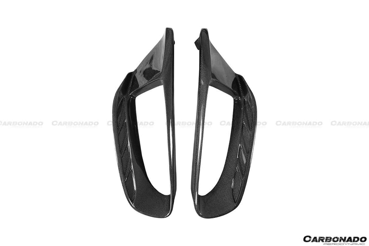 2015-2020 Ferrari 488 GTB | Spider Pista Style Carbon Fiber Quarter Panel Side Scoops