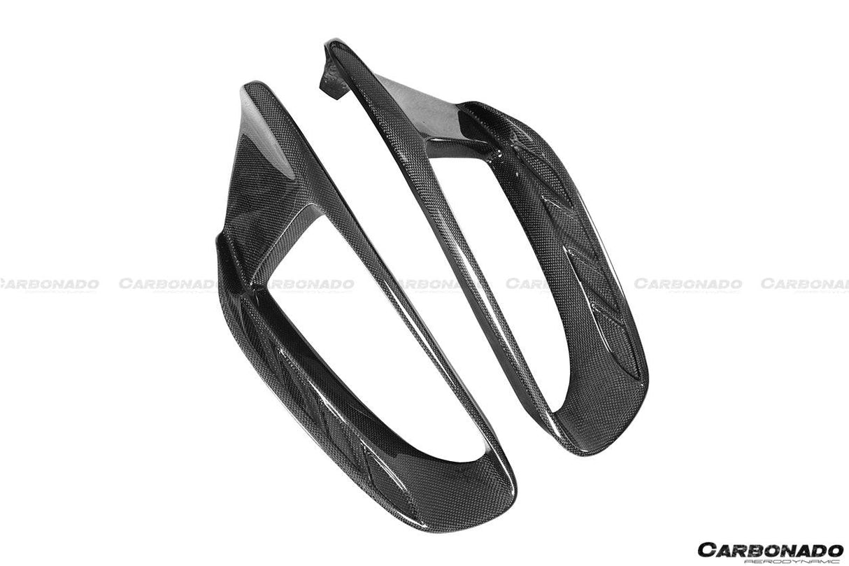 2015-2020 Ferrari 488 GTB | Spider Pista Style Carbon Fiber Quarter Panel Side Scoops