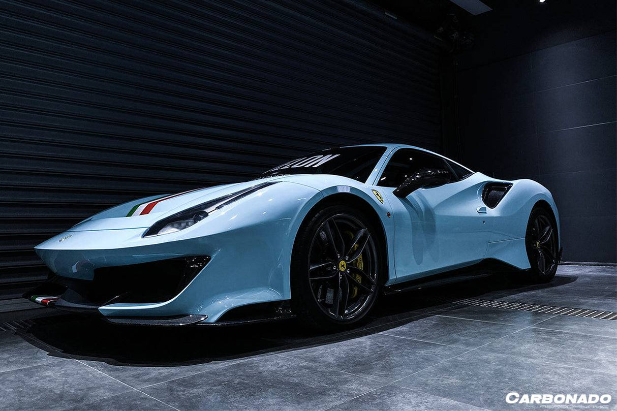 2015-2020 Ferrari 488 Pista | GTB | Spider OEM Style Carbon Fiber Side Skirts