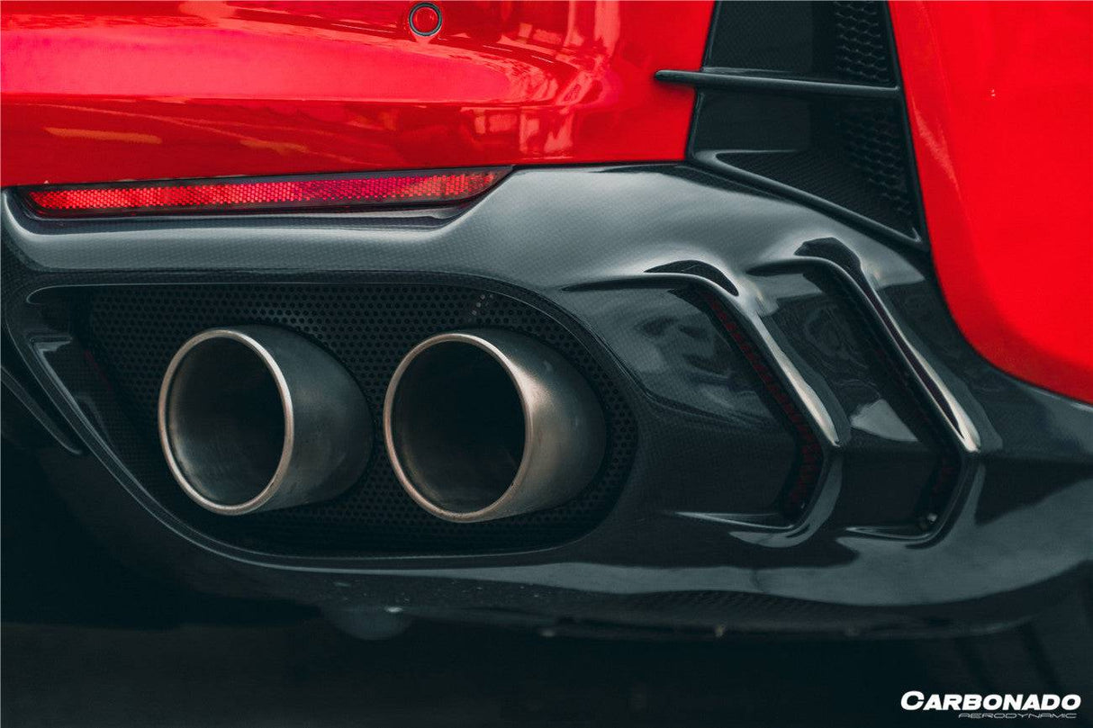 2017-2026 Ferrari 812 Superfast MSY Style DRY Carbon Fiber Rear Diffuser with Light