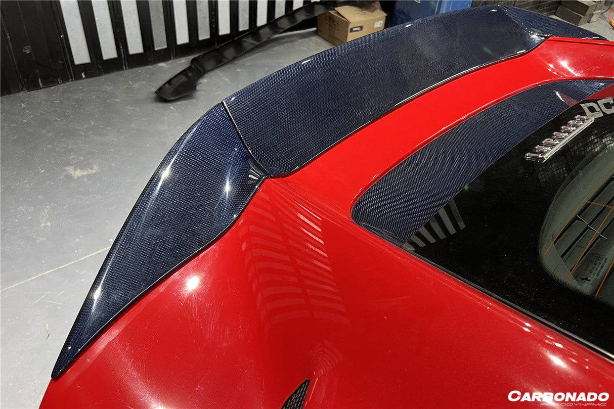 2017-2026 Ferrari 812 Superfast OE Style DRY Carbon Fiber Rear Bonnet Lower Insert