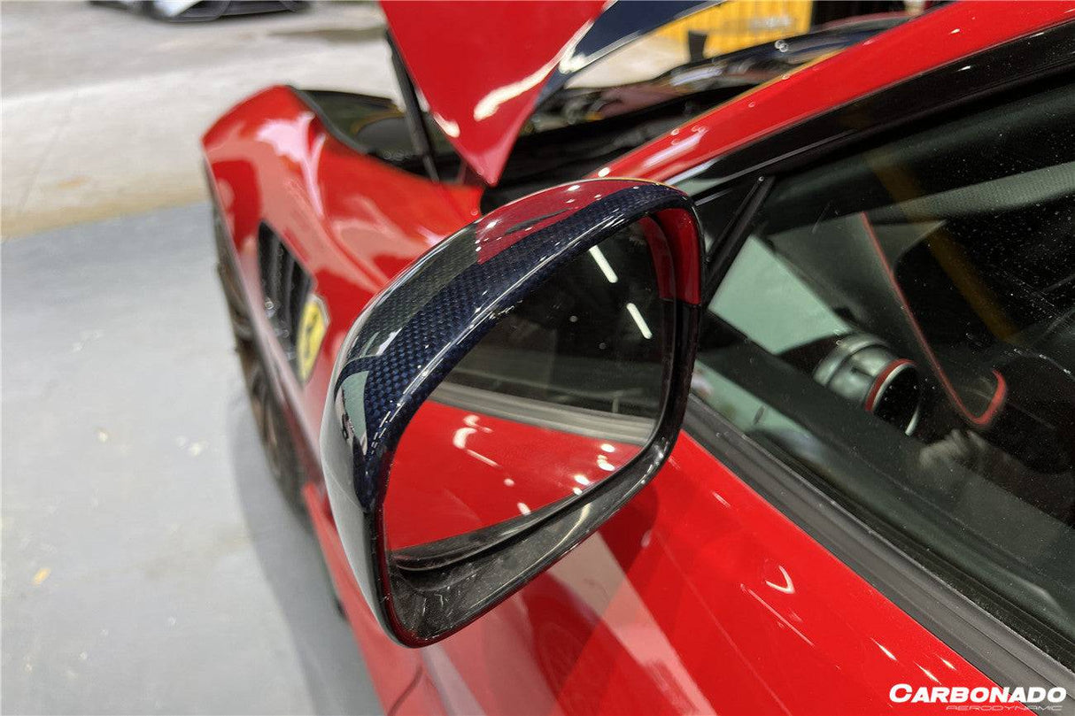 2017-2026 Ferrari 812 MSY Style Autoclave Carbon Fiber Mirror Cover Replacement | Fits Superfast, GTS
