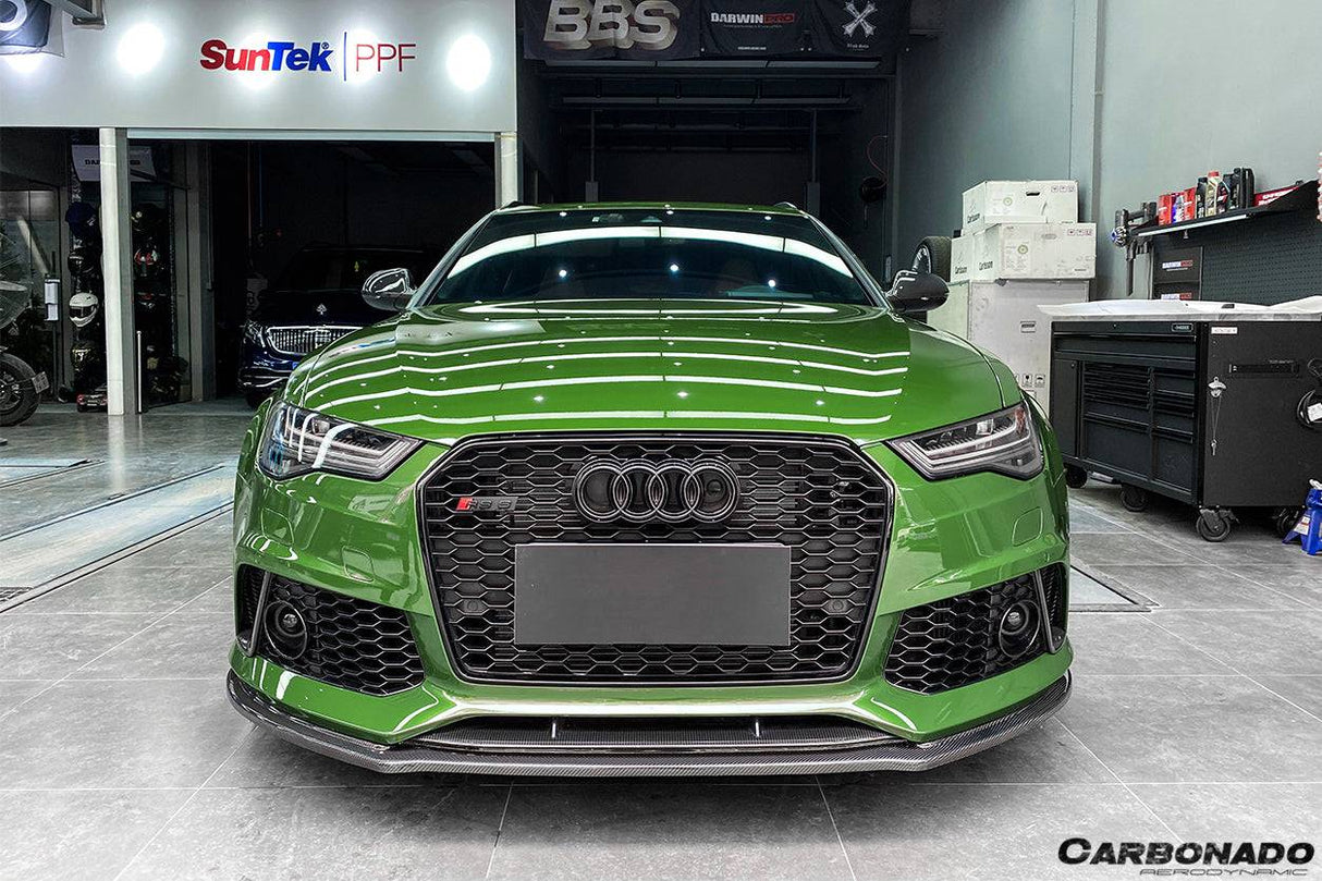 2013-2018 Audi RS6 Avant OE Style Carbon Fiber Front Bumper Caps