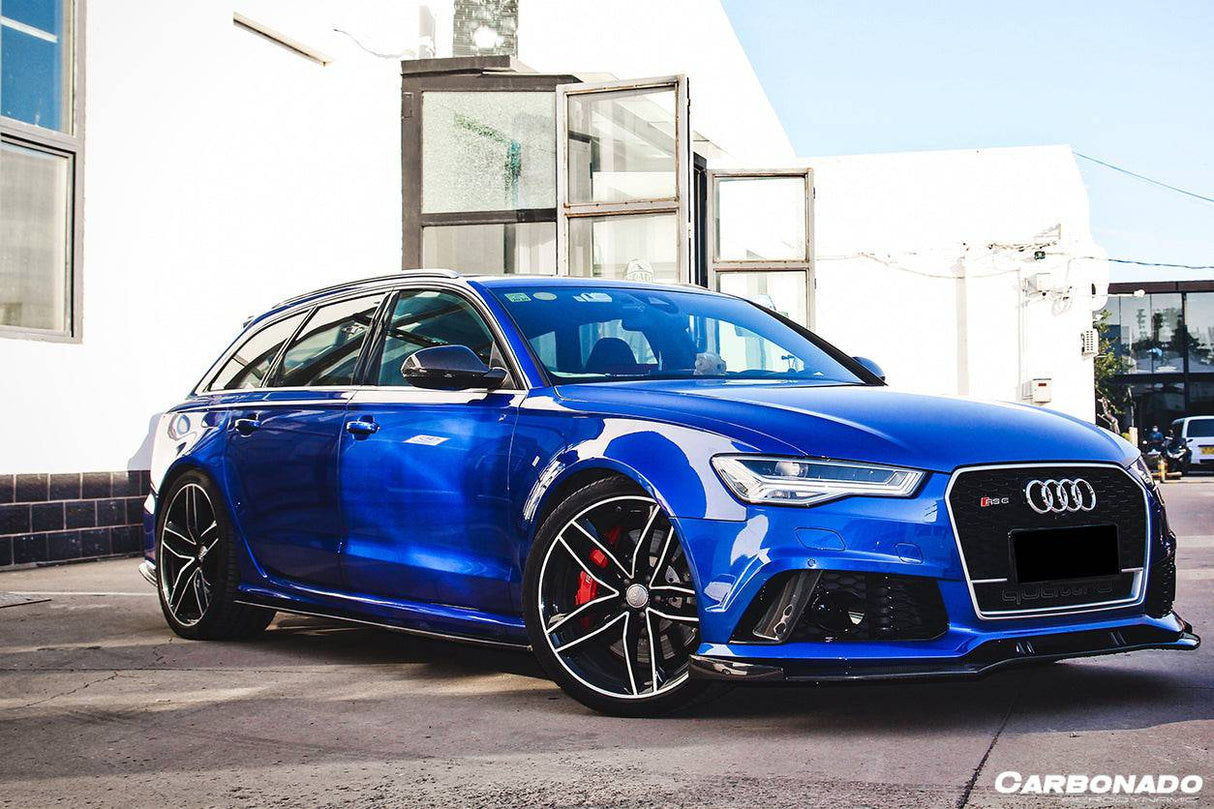 2013-2018 Audi RS6 Avant OE Style Carbon Fiber Front Bumper Caps