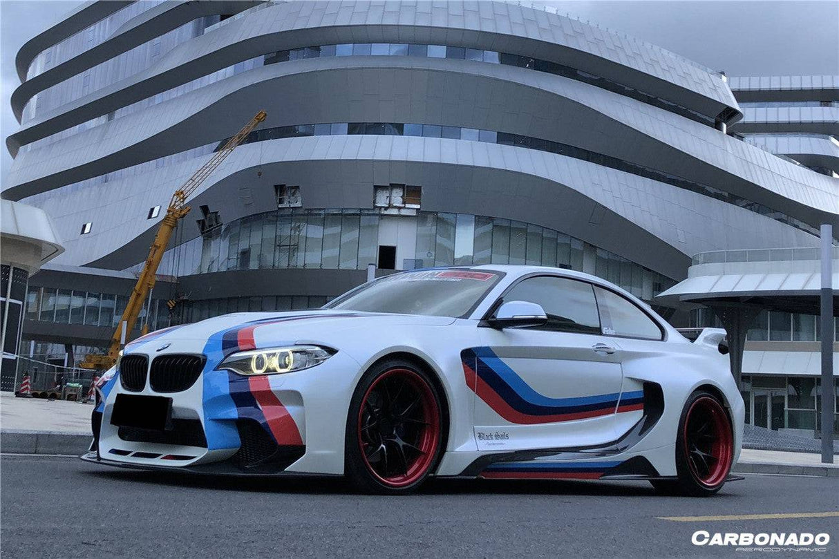 2014-2019 BMW 2 Series F22 VR Style Partial Carbon Fiber Wide Body Full Body Kit