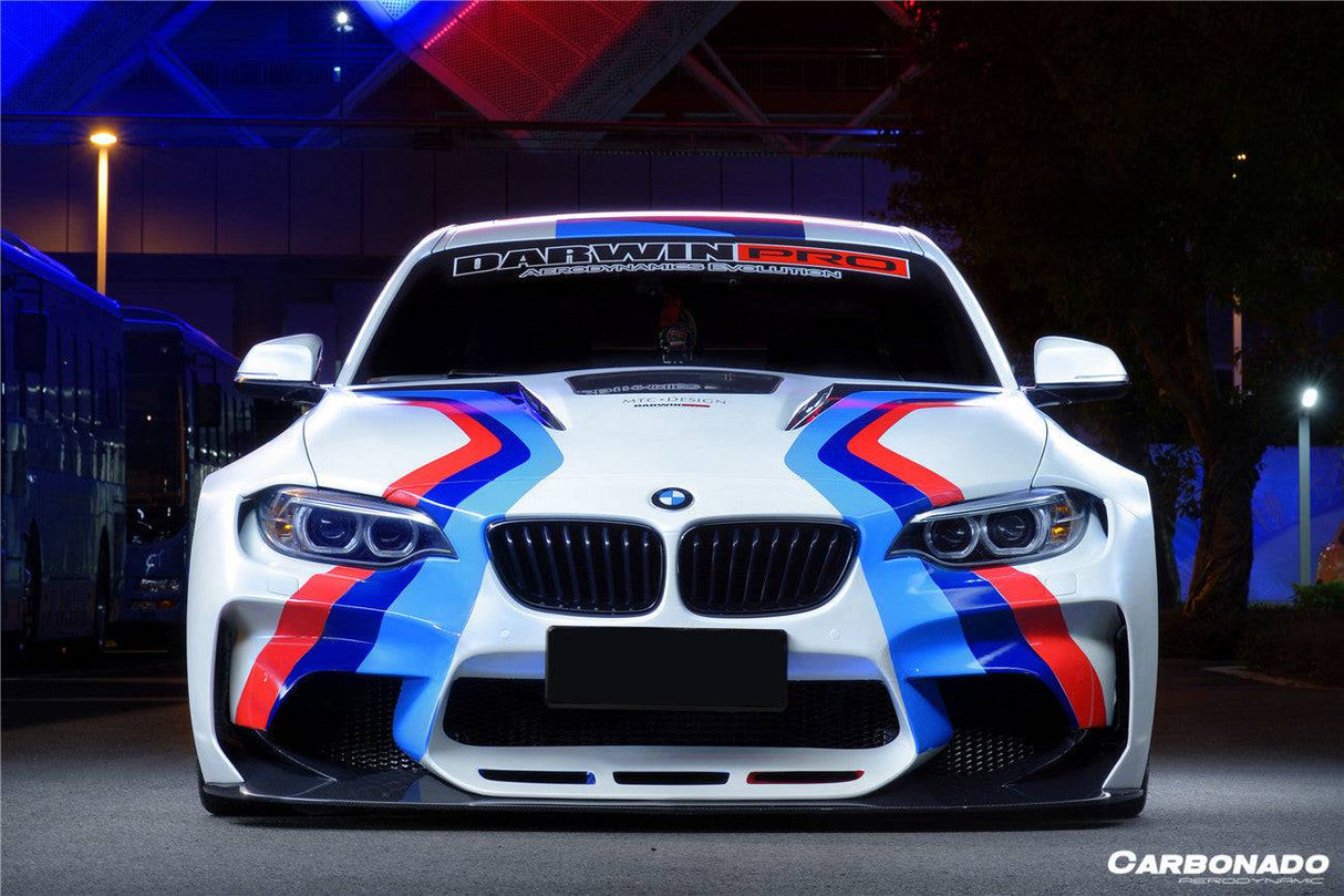 2014-2019 BMW 2 Series F22 VR Style Partial Carbon Fiber Wide Body Full Body Kit