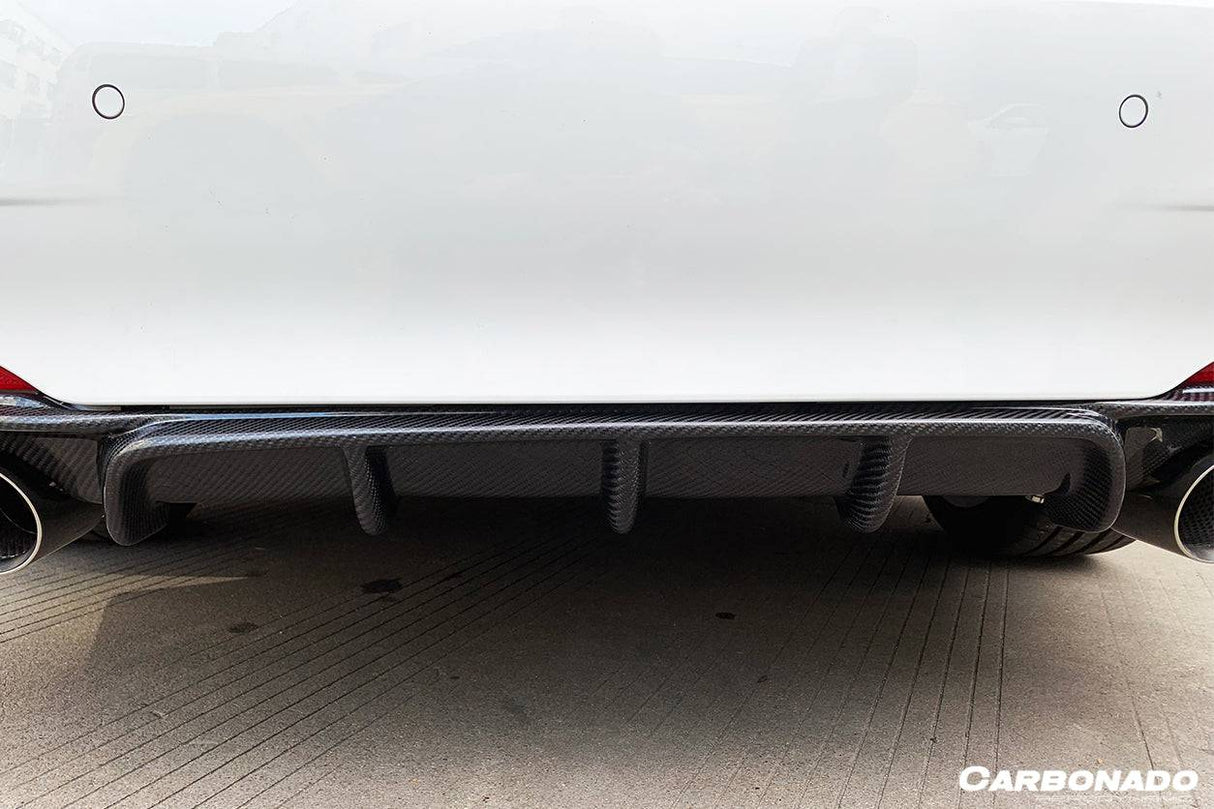 2013-2019 BMW 3 Series F30 F35 MP Style Carbon Fiber Dual Exhaust Rear Lip (For M-Tech Only)