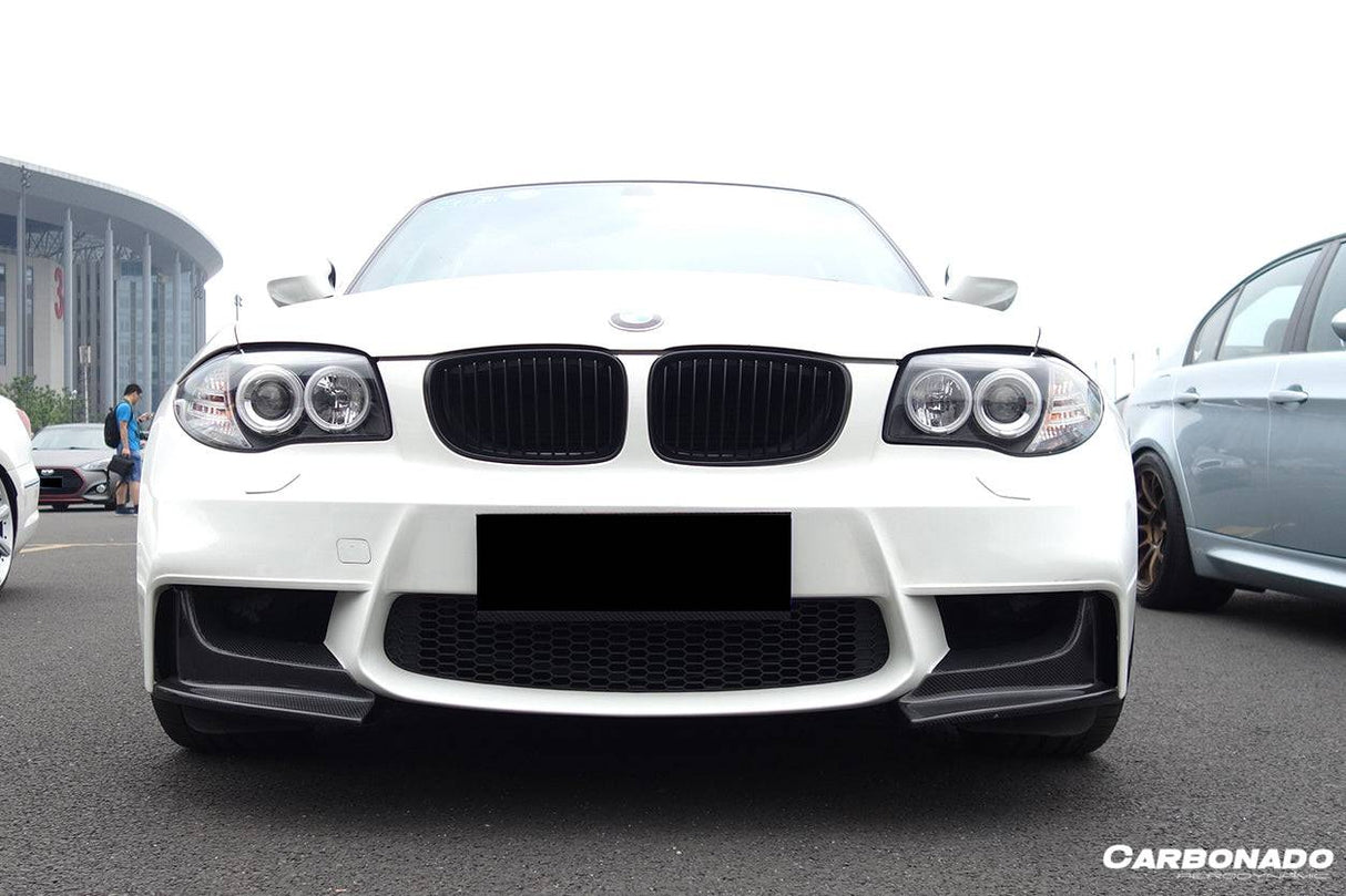2008-2013 BMW E82 E88 1M RZ Style Carbon Fiber Front Lip Spiliter