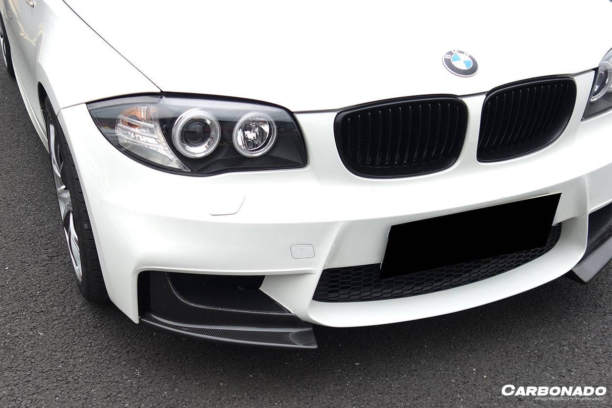 2008-2013 BMW E82 E88 1M RZ Style Carbon Fiber Front Lip Spiliter