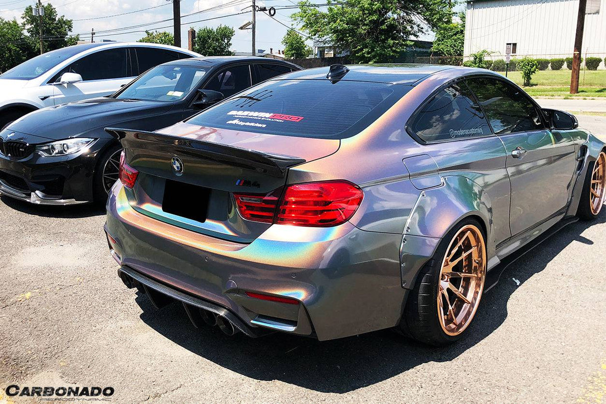 2014-2020 BMW F82 M4 Coupe DE Style Carbon Fiber Trunk Spoiler