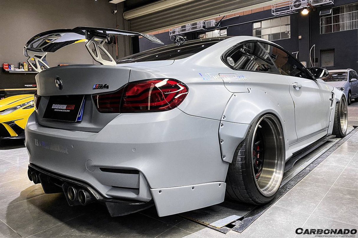 2014-2020 BMW F82 F83 M4 DE Style Carbon Fiber Rear Diffuser