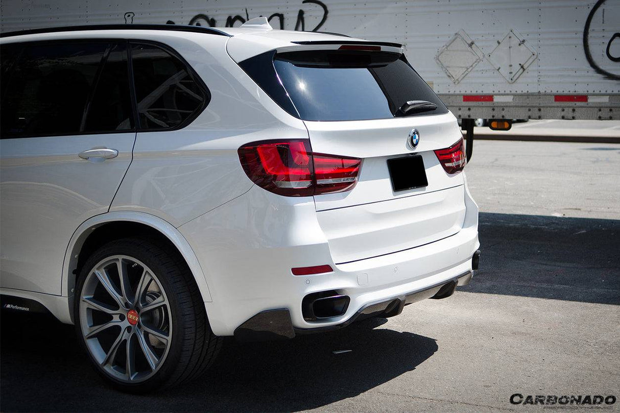 2014-2018 BMW X5 F15 MP Style Carbon Fiber Rear Cap Splitters (MT ONLY)