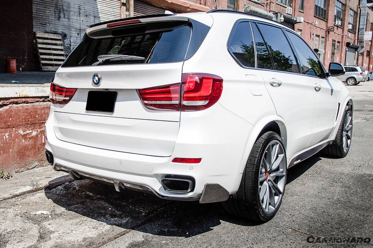 2014-2018 BMW X5 F15 MP Style Carbon Fiber Rear Cap Splitters (MT ONLY)