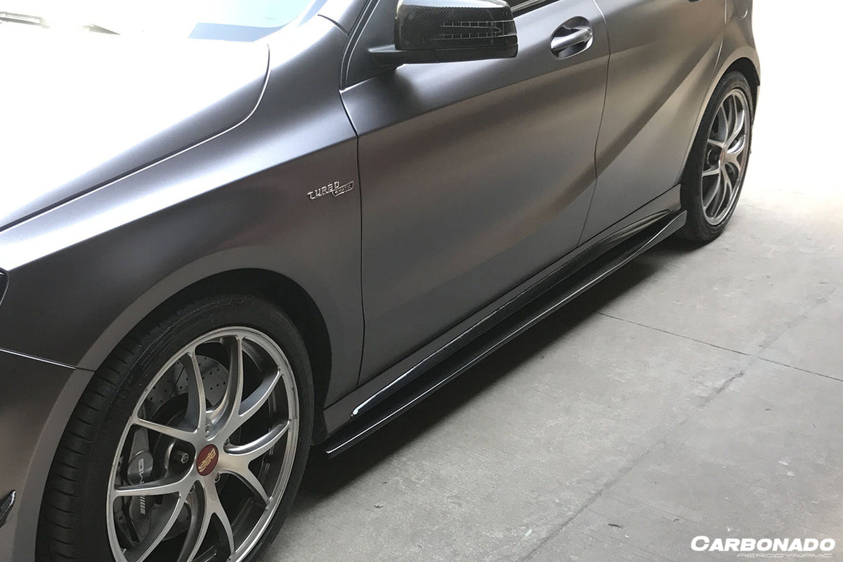 2016-2018 Mercedes Benz W176 A45 AMG RZS Style Carbon Fiber Side Skirts