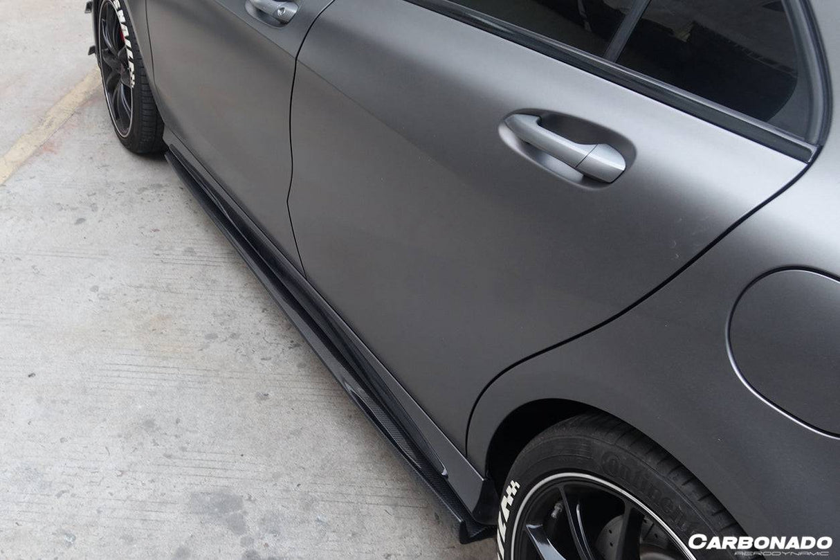 2016-2018 Mercedes Benz W176 A45 AMG RZS Style Carbon Fiber Side Skirts