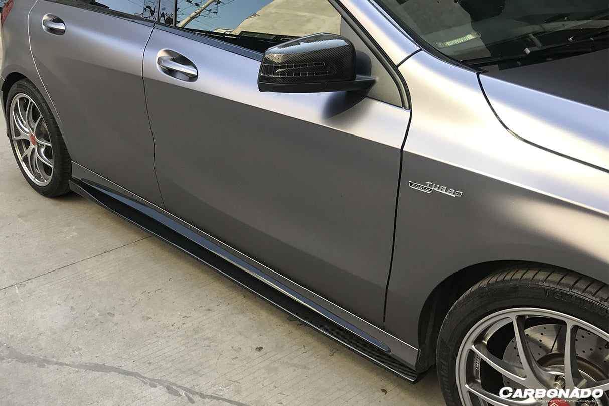 2016-2018 Mercedes Benz W176 A45 AMG RZS Style Carbon Fiber Side Skirts