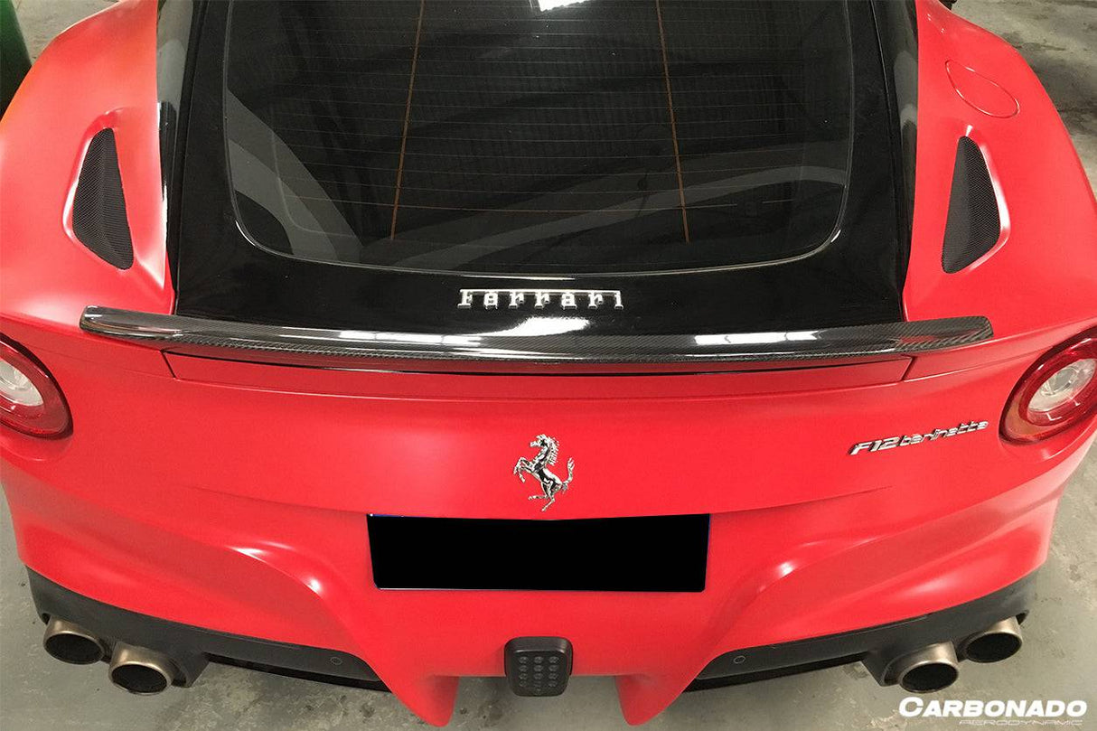 2012-2017 Ferrari F12 Berlinetta DC Style Carbon Fiber Trunk Spoiler