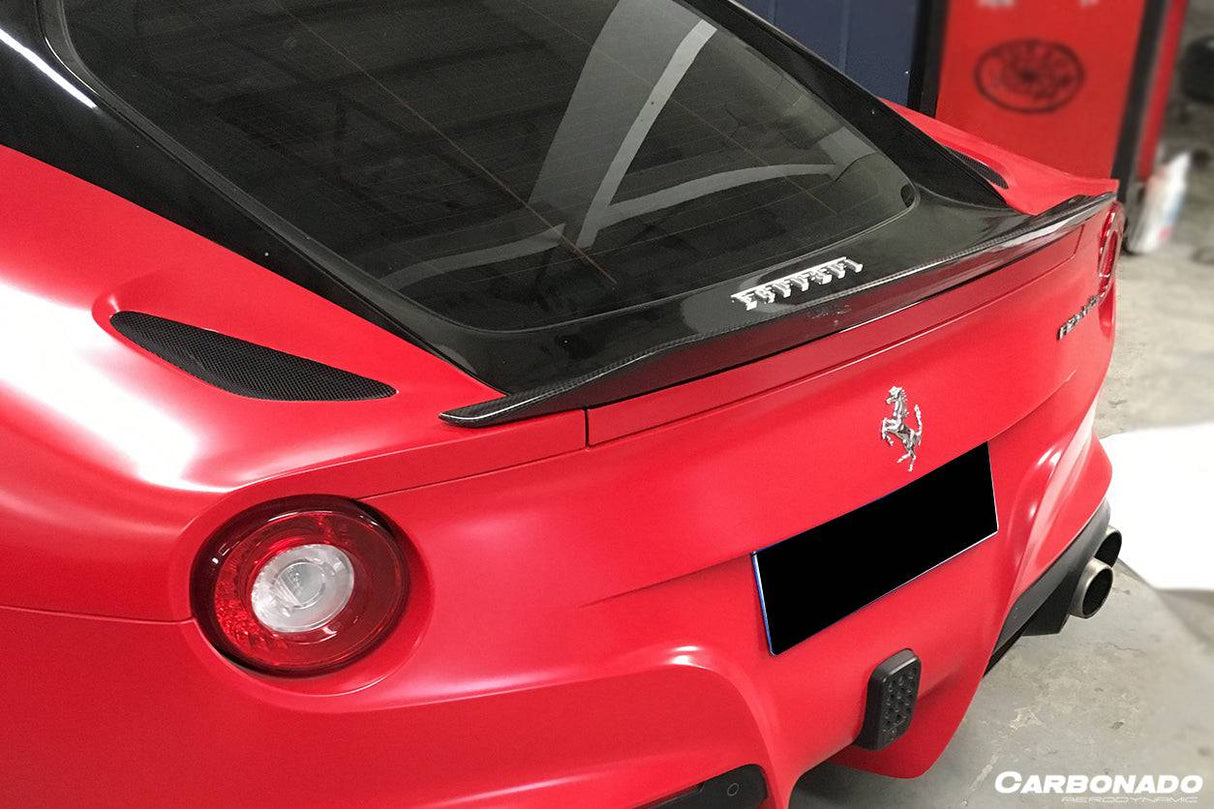 2012-2017 Ferrari F12 Berlinetta DC Style Carbon Fiber Trunk Spoiler