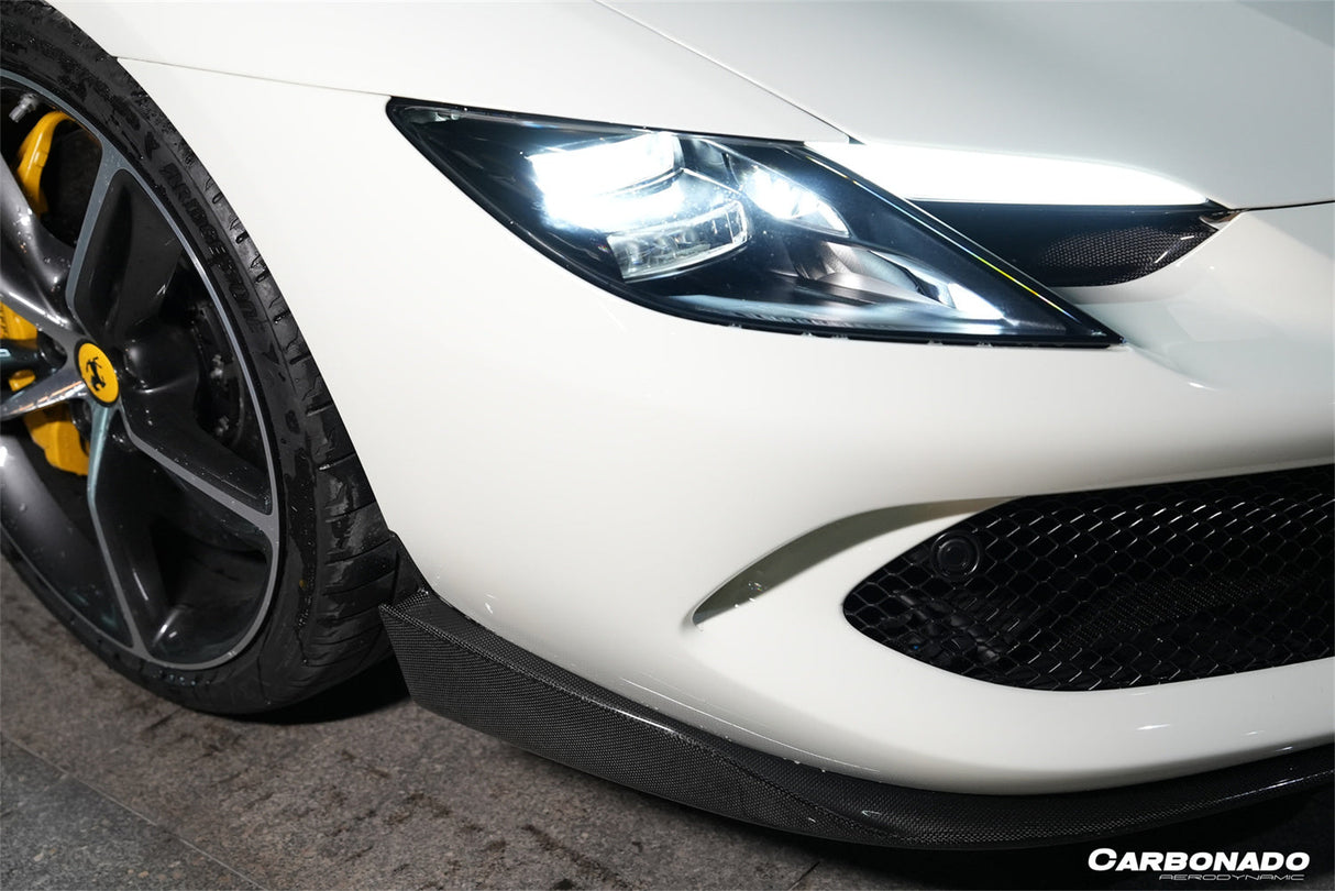 2022-UP Ferrari 296 GTB AF Style Dry Carbon Fiber Front Lip Splitter