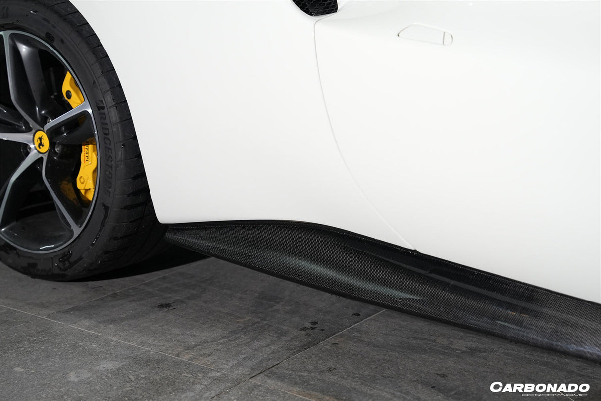 2022-UP Ferrari 296 GTB OEM Style Dry Carbon Fiber Side Skirts