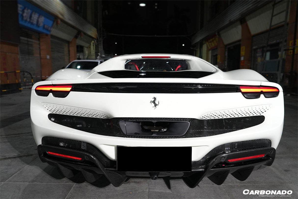 2022-UP Ferrari 296 GTB And GTS OE Style Carbon Fiber Rear Diffuser