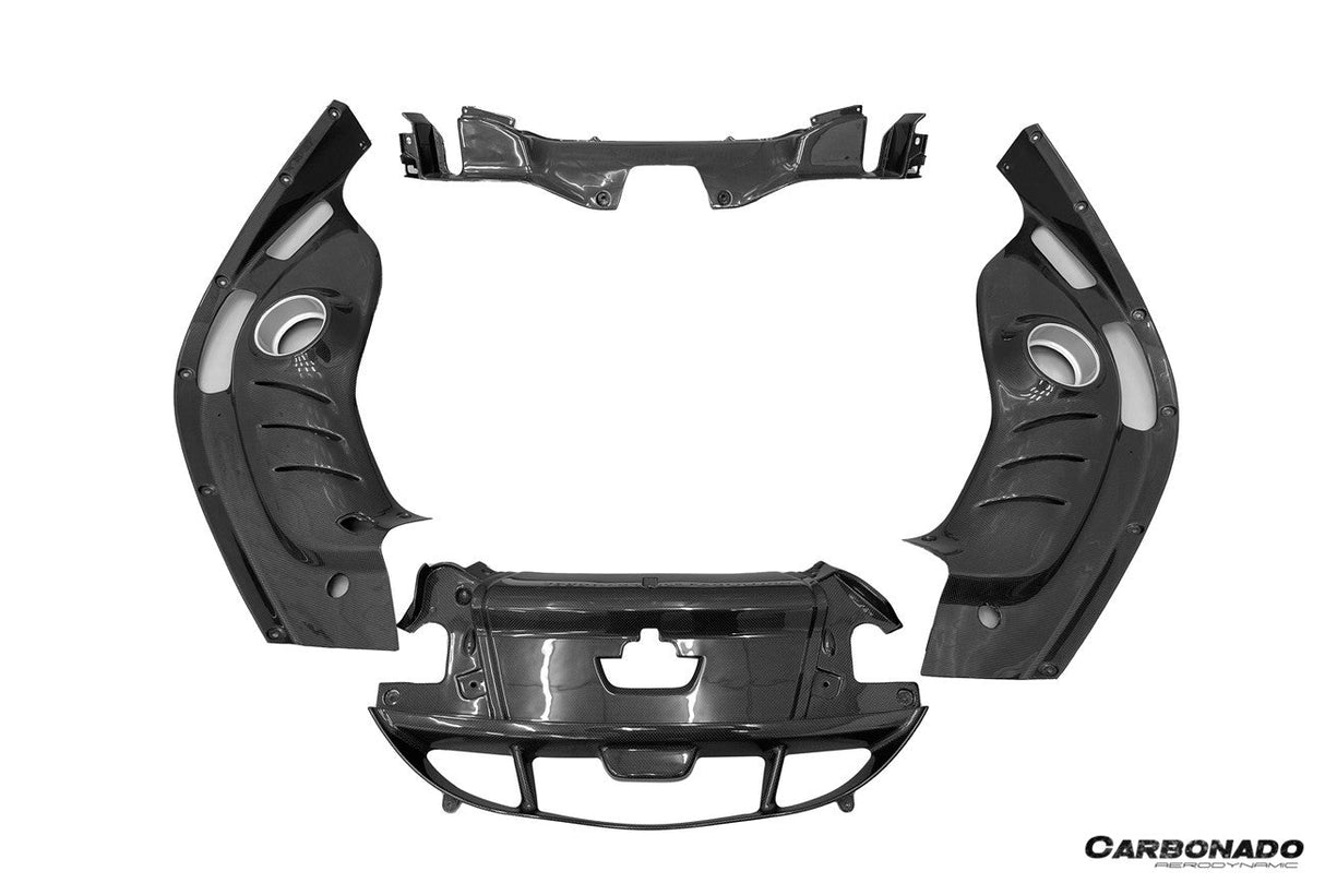 2022-UP Ferrari 296 GTB OE Style Dry Carbon Fiber Engine Bay Panel Replacement Kits 4pcs