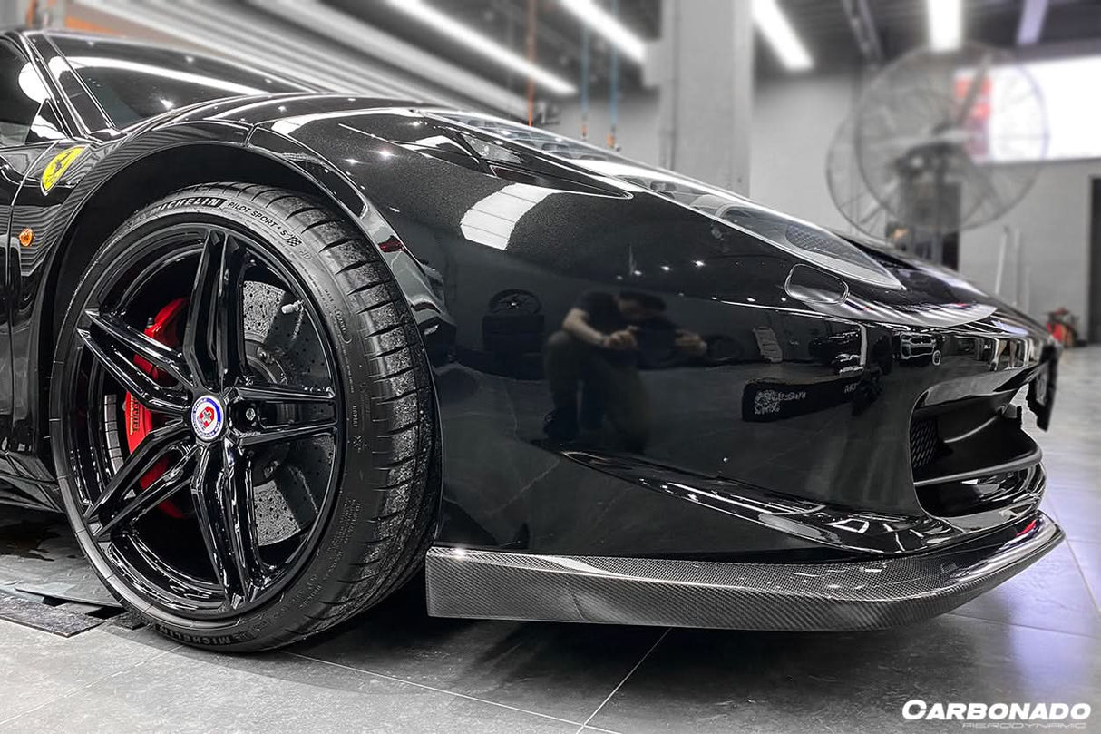 2010-2015 Ferrari 458 Italia and Spider Carbon Fiber Front Lip Carbonado (AP)
