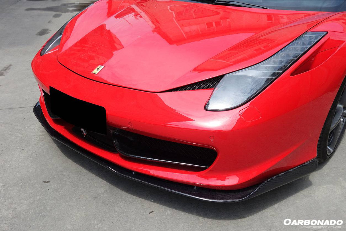 2010-2015 Ferrari Carbon Fiber Full Lip Body Kit Carbonado (AV) Fits: 458 Italia and Spider