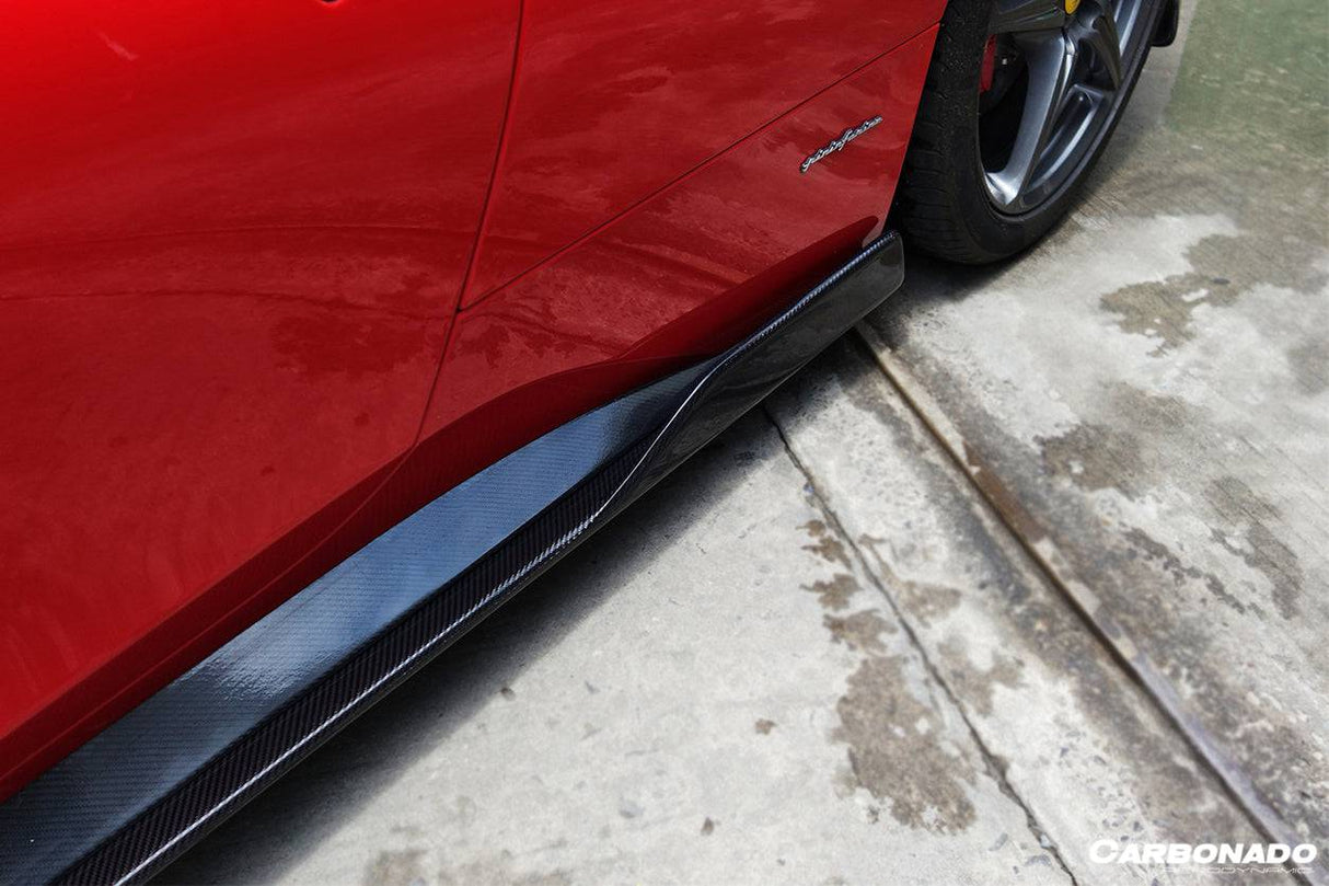 2010-2015 Ferrari Carbon Fiber Side Skirts Under Board Carbonado (AV) Fits: 458 Italia and Spider