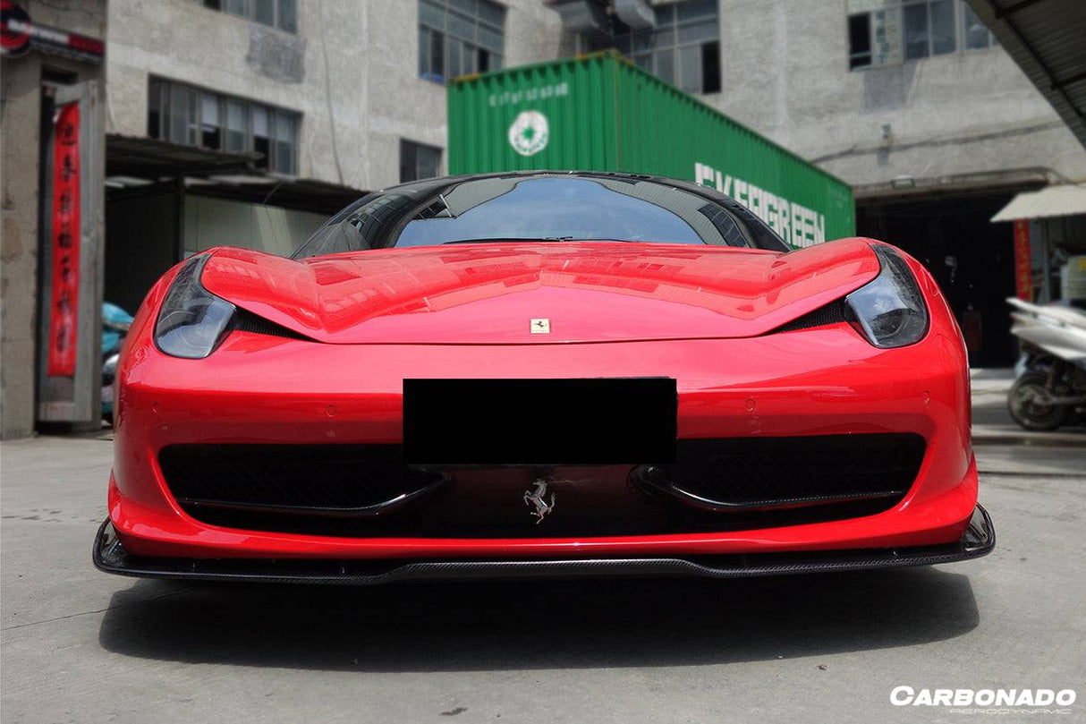 2010-2015 Ferrari Carbon Fiber Full Lip Body Kit Carbonado (AV) Fits: 458 Italia and Spider