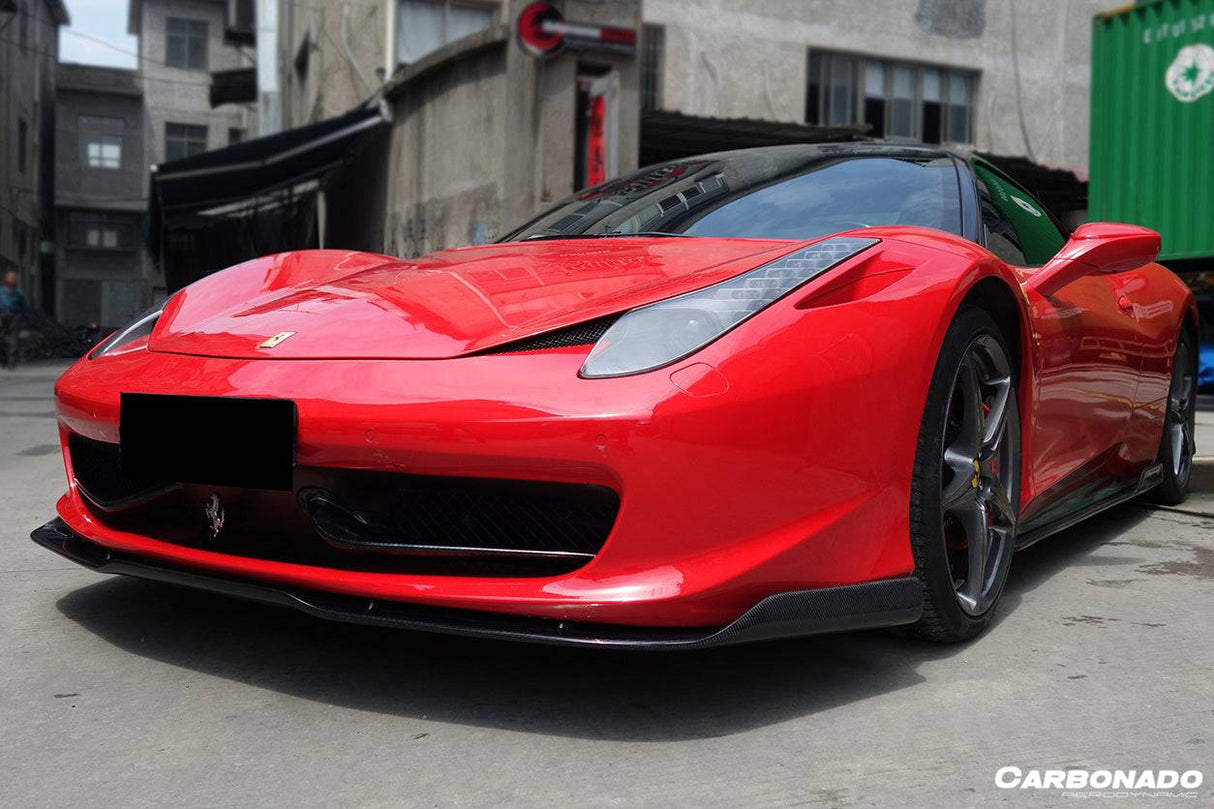 2010-2015 Ferrari Carbon Fiber Full Lip Body Kit Carbonado (AV) Fits: 458 Italia and Spider