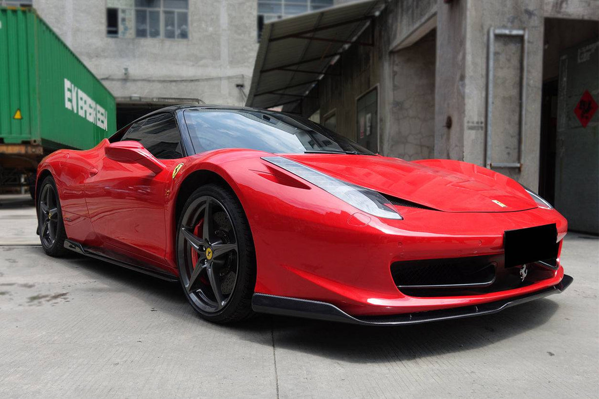 2010-2015 Ferrari Carbon Fiber Side Skirts Under Board Carbonado (AV) Fits: 458 Italia and Spider