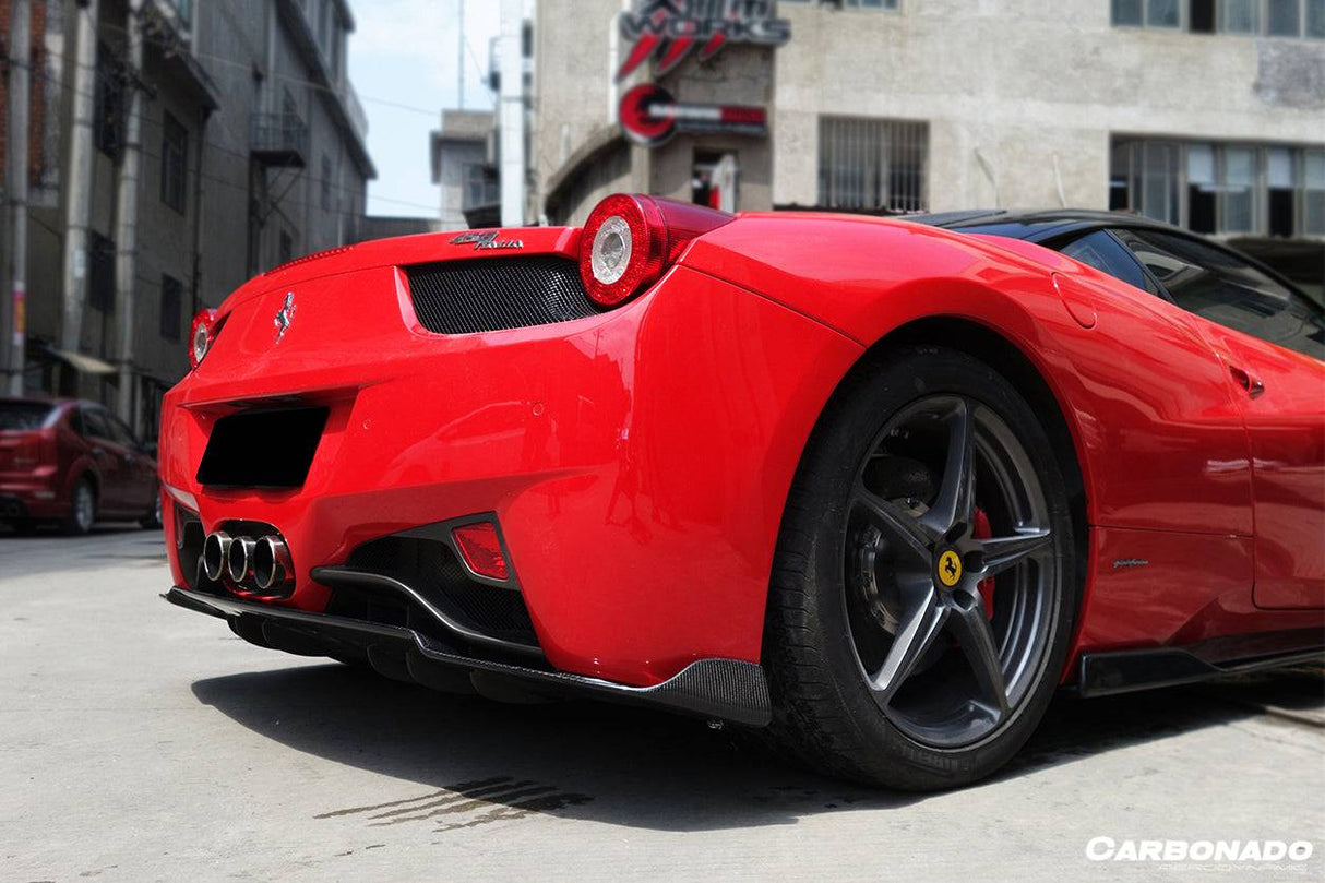 2010-2015 Ferrari Carbon Fiber Full Lip Body Kit Carbonado (AV) Fits: 458 Italia and Spider