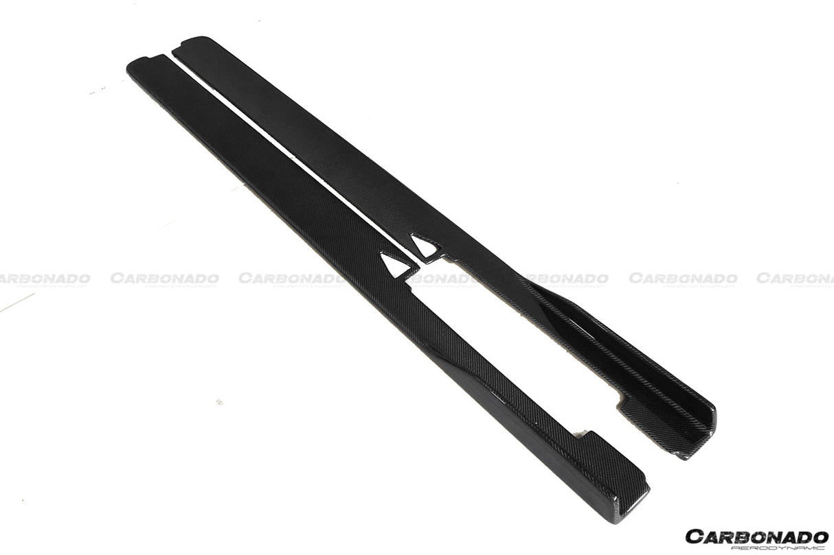 2010-2015 Ferrari Carbon Fiber Side Skirts Under Board Carbonado (AV) Fits: 458 Italia and Spider