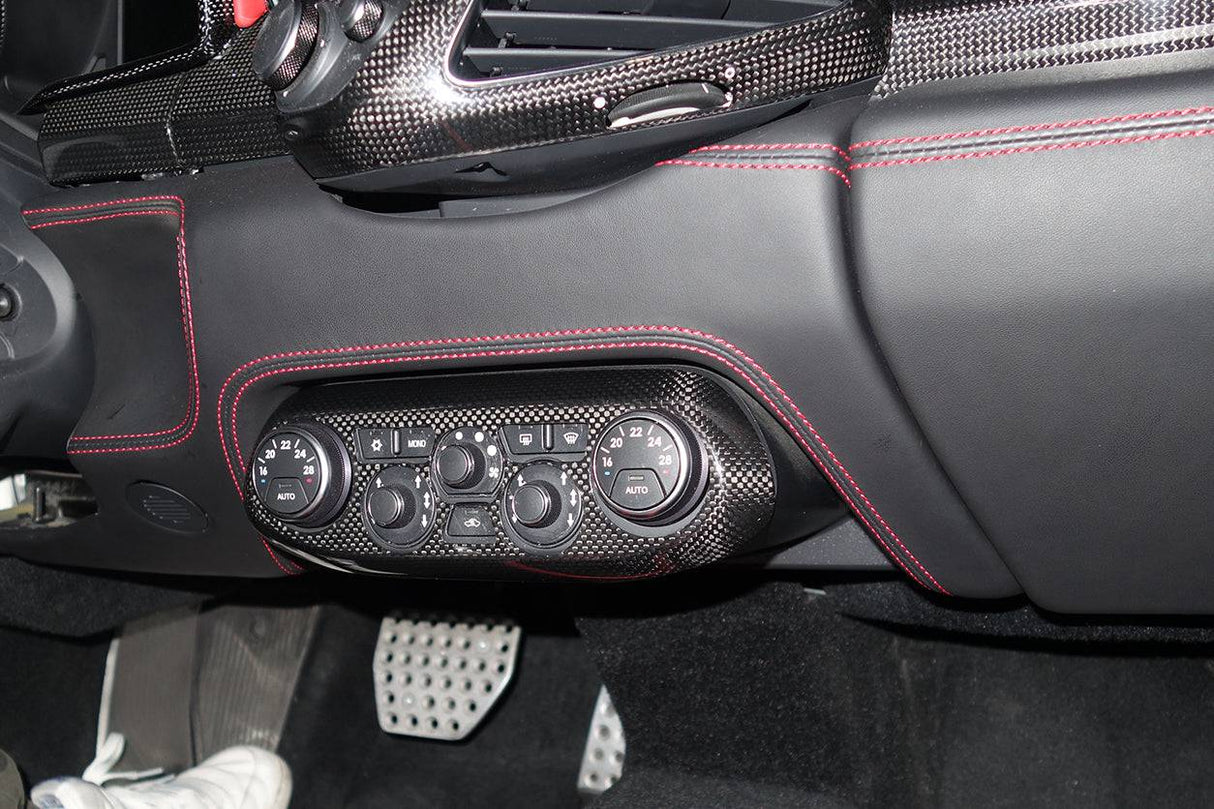2010-2015 Ferrari Carbon Fiber Control Panel Cover Carbonado (OE) Fits: 458 Italia and Spider