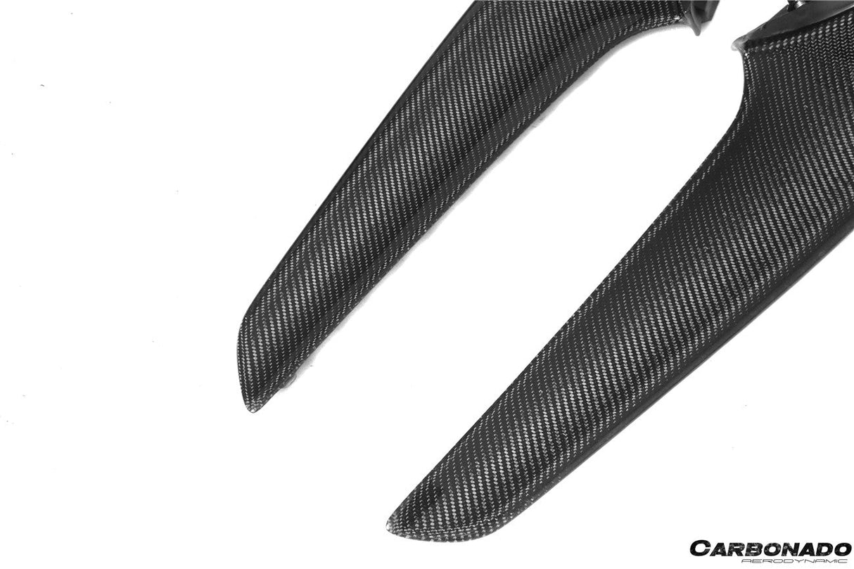 2010-2015 Ferrari Carbon Fiber Front Bumper Canards Carbonado (OE) Fits: 458 Italia and Spider