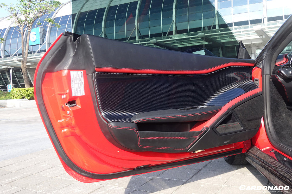2010-2015 Ferrari Carbon Fiber Door Panel Interior Carbonado (OE) Fits: 458 Italia and Spider
