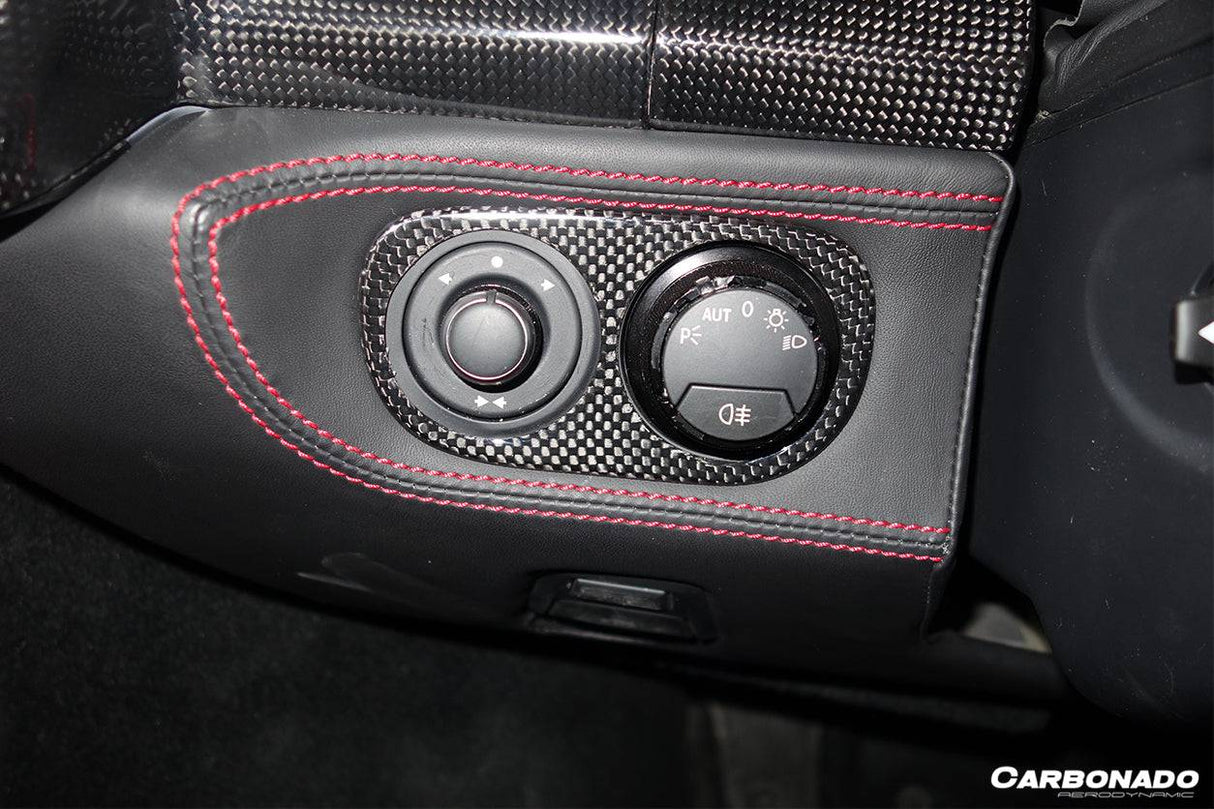 2010-2015 Ferrari Carbon Fiber Light Switch Patch Carbonado (OE) Fits: 458 Italia and Spider