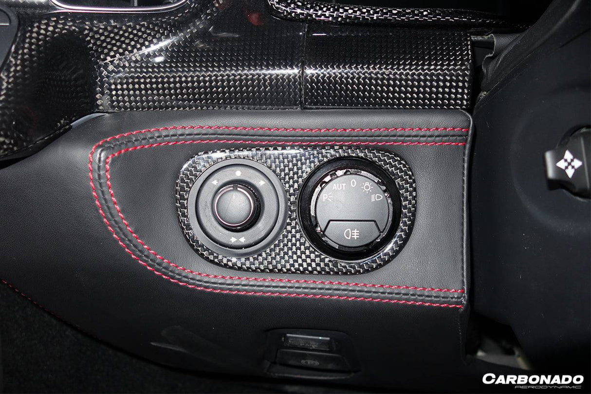 2010-2015 Ferrari Carbon Fiber Light Switch Patch Carbonado (OE) Fits: 458 Italia and Spider