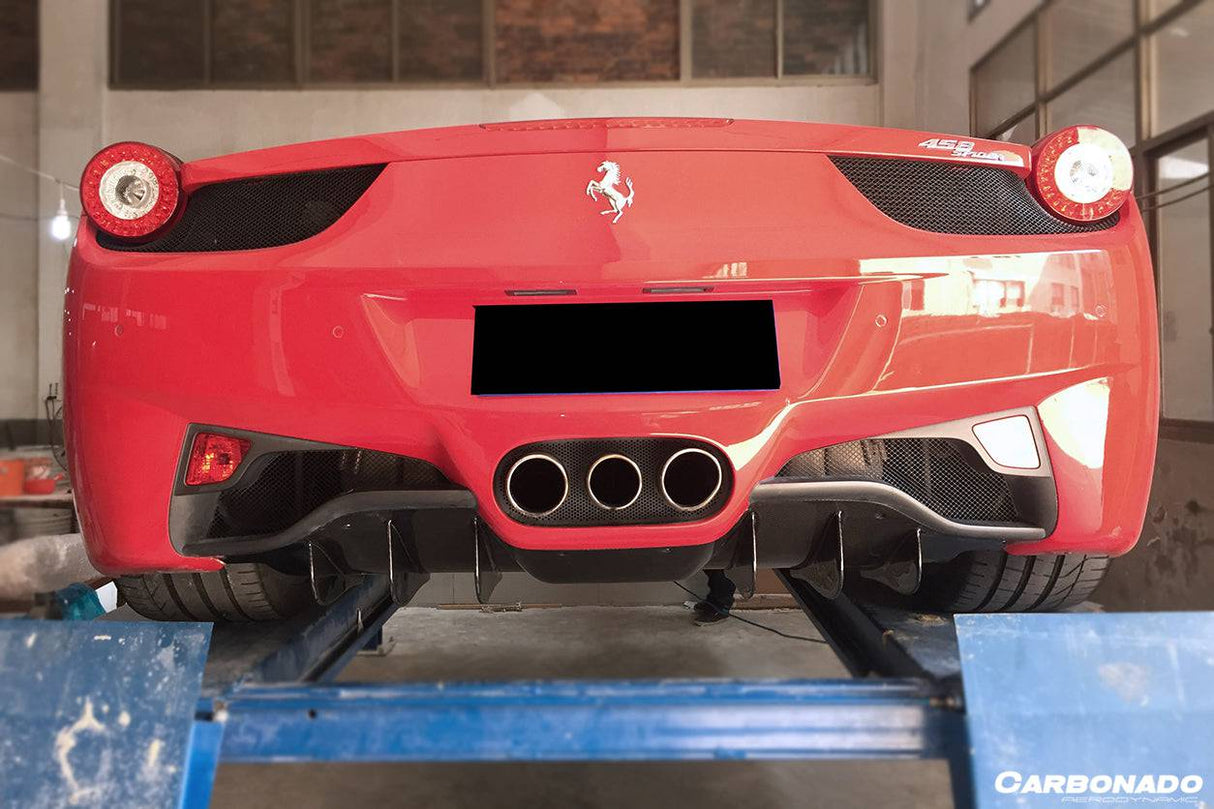 2010-2015 Ferrari 458 Coupe Spider OE Style Carbon Fiber Rear Diffuser