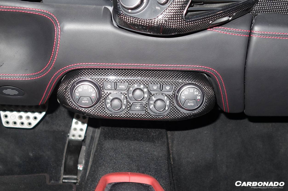2010-2015 Ferrari Carbon Fiber Control Panel Cover Carbonado (OE) Fits: 458 Italia and Spider