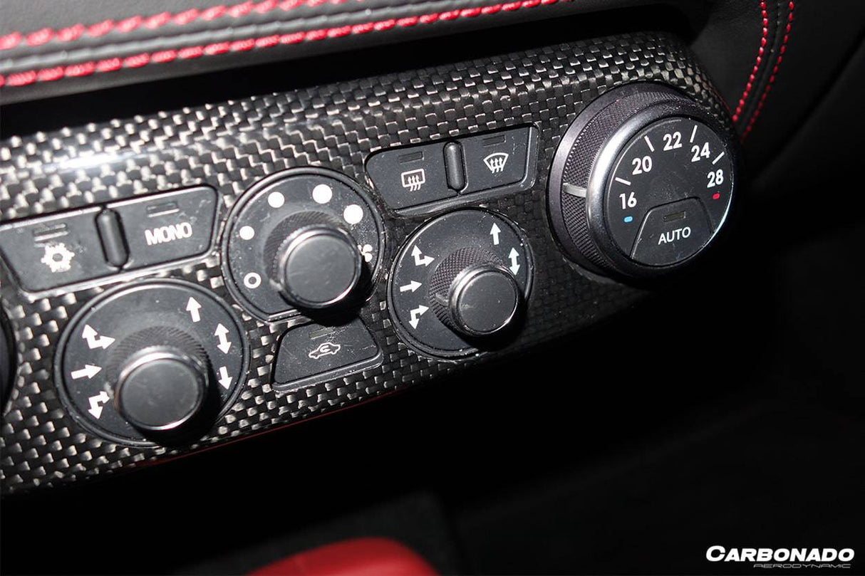2010-2015 Ferrari Carbon Fiber Control Panel Cover Carbonado (OE) Fits: 458 Italia and Spider