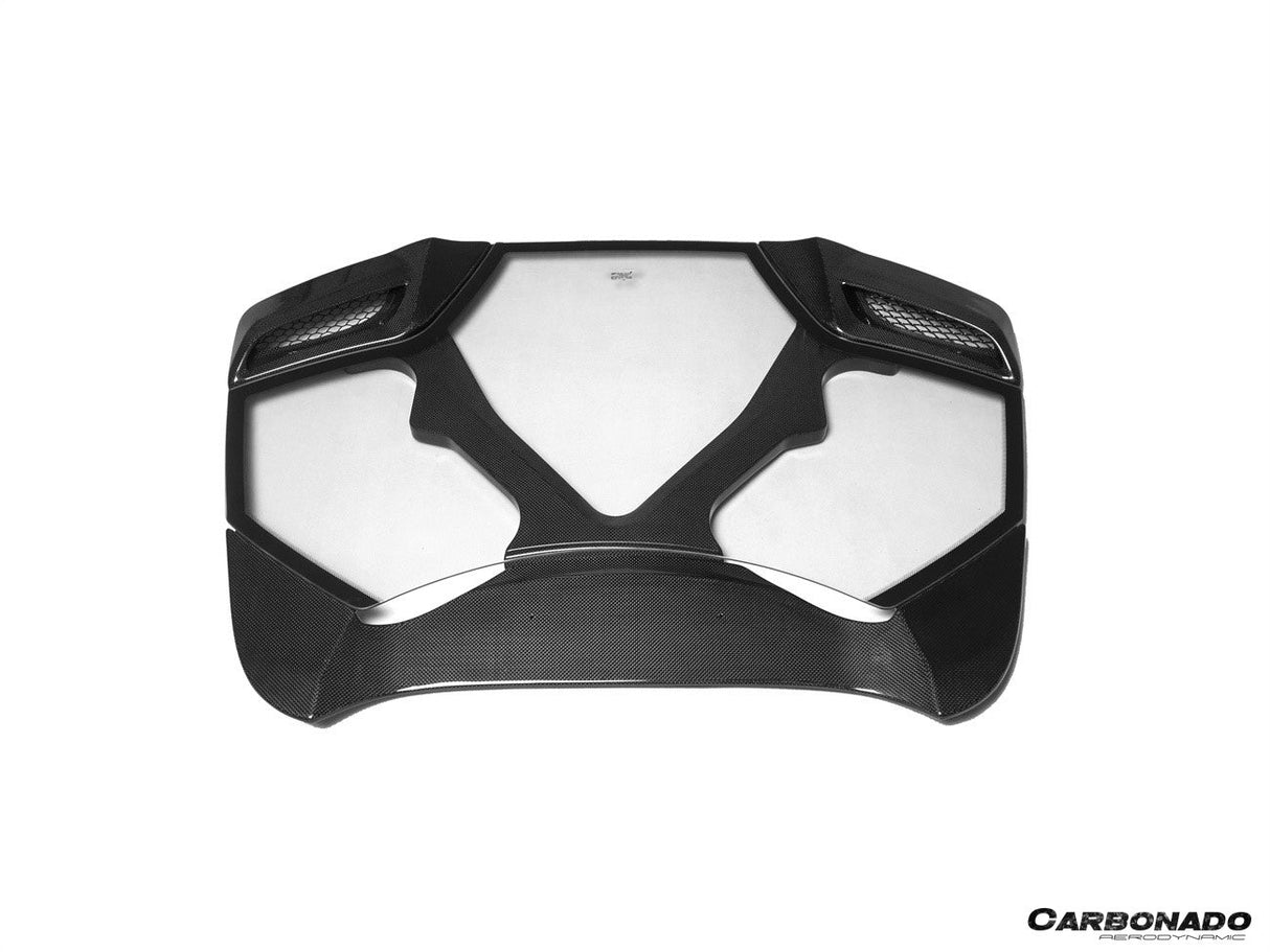 2015-2019 Ferrari Autoclave Carbon Fiber Engine Hood With Glass Carbonado (CPO) | Fits: 488 Spider, 488 Pista Spider