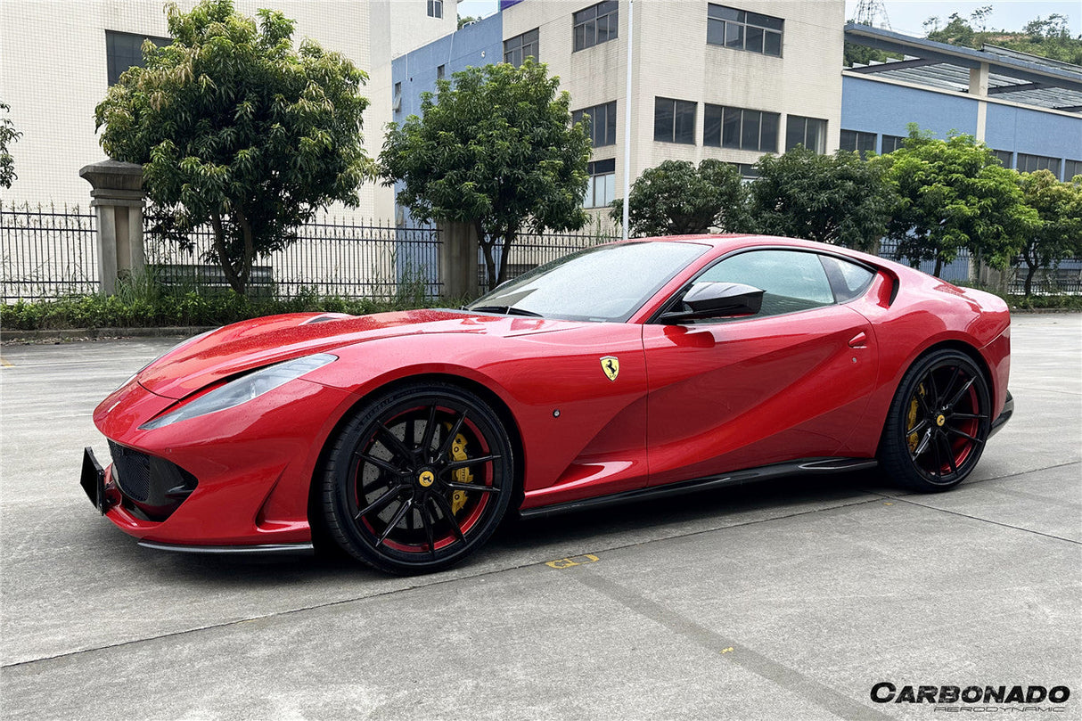 2017-2026 Ferrari 812 Superfast GTS OEM Style Dry Carbon Fiber Front Side Splitter